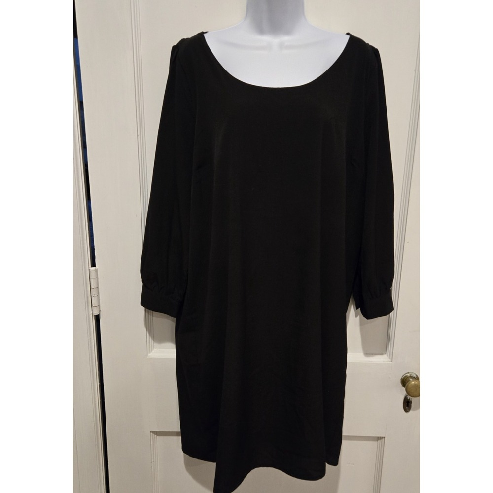 JM Studio Women's 3/4 Sleeve w/ Button Cuff Lined Open Back Design Dress Size 16